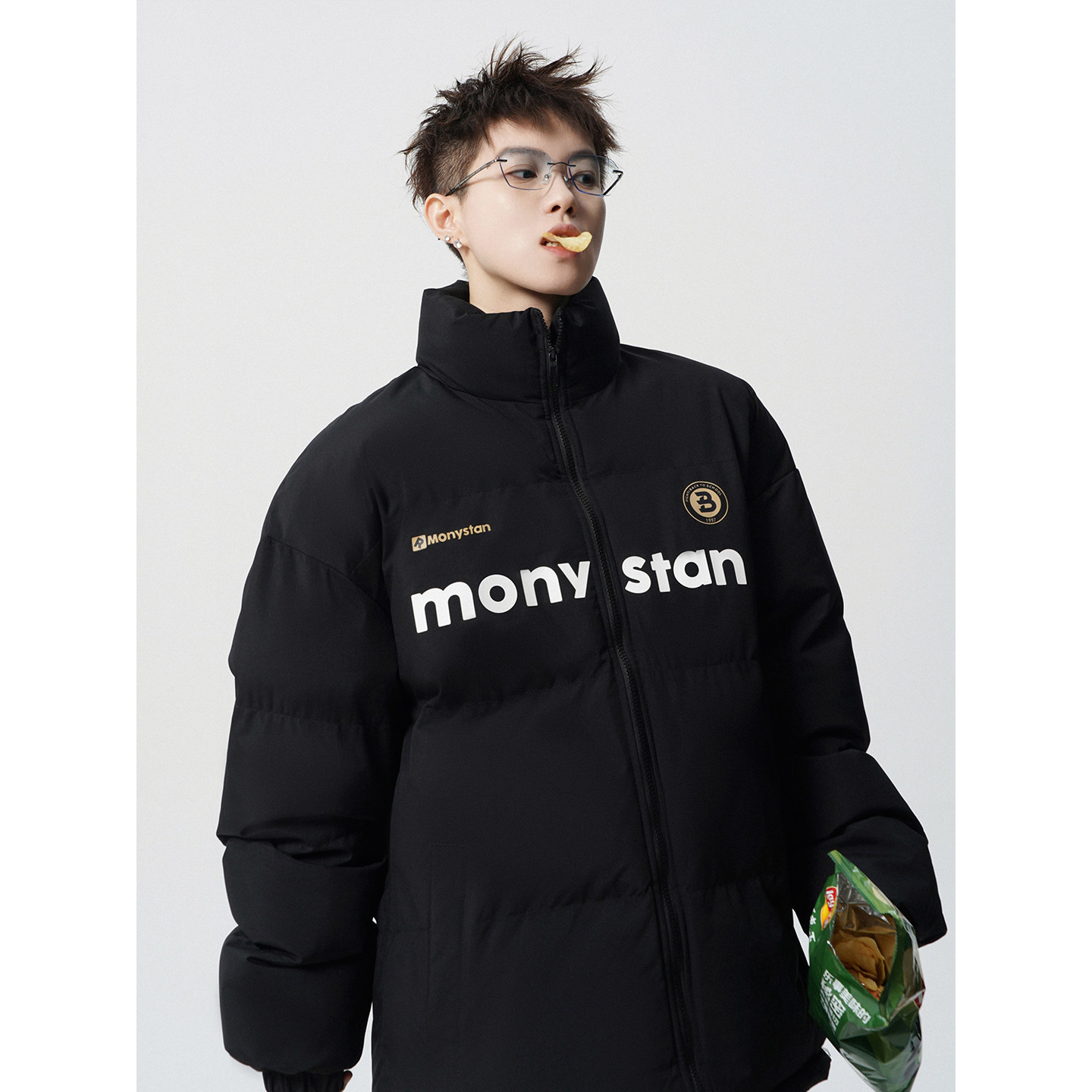 1016-MY01-P75美式潮牌棉服男冬复古加厚运动面包服棉衣外套,男装棉衣,星座1016