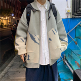 1016-AM53-P45美式雪山开领针织衫男女加厚针织外套，男装针织衫/毛衣，星座1016