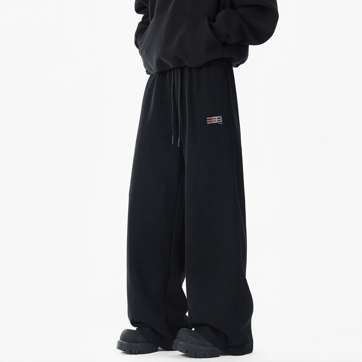 1016-K369-P45美式潮牌灰色卫裤宽松直筒运动裤阔腿长裤,男装休闲裤,星座1016
