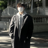 1016-F05-P128冬季毛呢外套高级感呢大衣中长款呢子风衣，男装风衣，星座1016