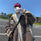 1016-BW30-P108毛呢格子棉服冬季美式穿搭加绒外套，男装棉衣，星座1016