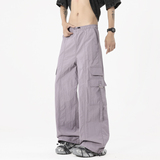 1016-K323-P48现货夏季宽松工装阔腿裤男女简约户外薄款速干裤子，男装工装外套，星座1016