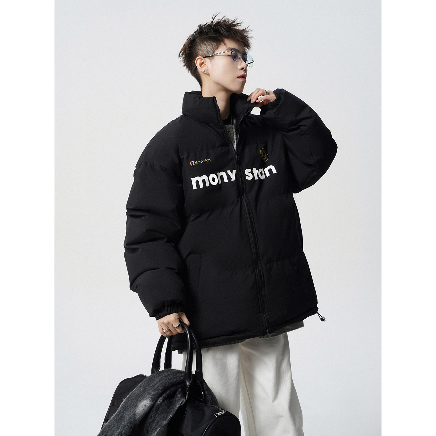 1016-MY01-P75美式潮牌棉服男冬复古加厚运动面包服棉衣外套,男装棉衣,星座1016