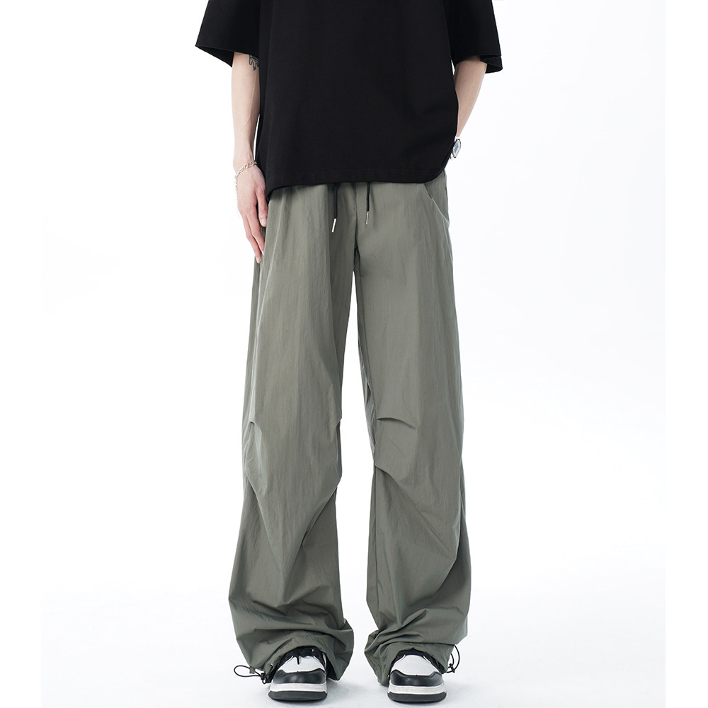 1016-K320-P48美式阔腿伞兵工装裤男潮牌休闲冲锋纸袋裤,男装工装外套,星座1016