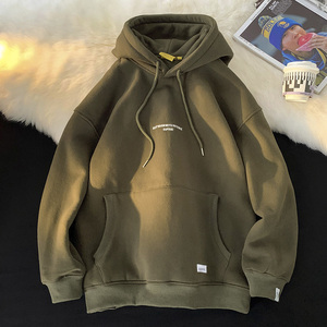 1016-BW376-P60 冬季420G超柔加绒加厚重磅卫衣男连帽外套图片