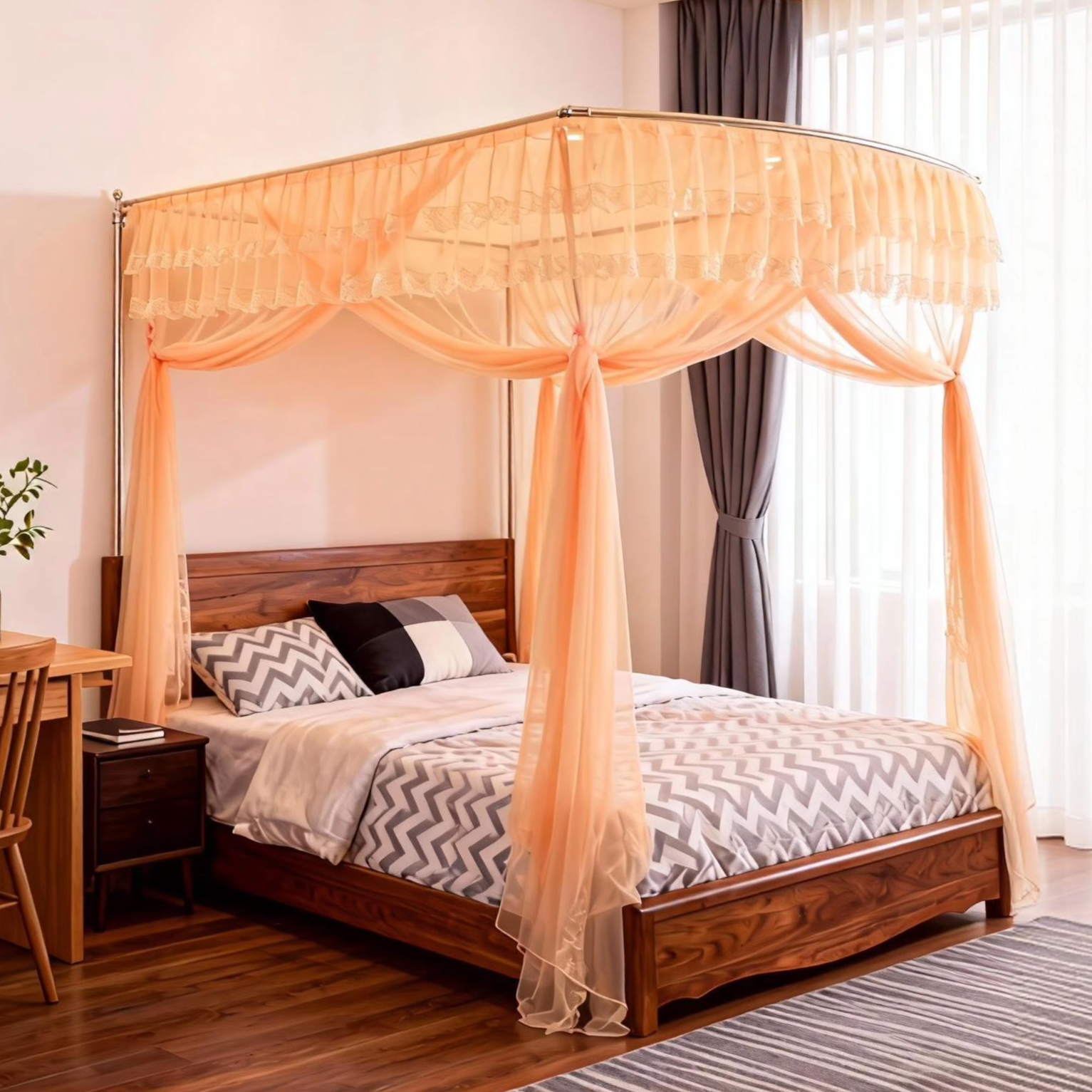 加密柔软单蚊帐防风防尘加厚防蚊