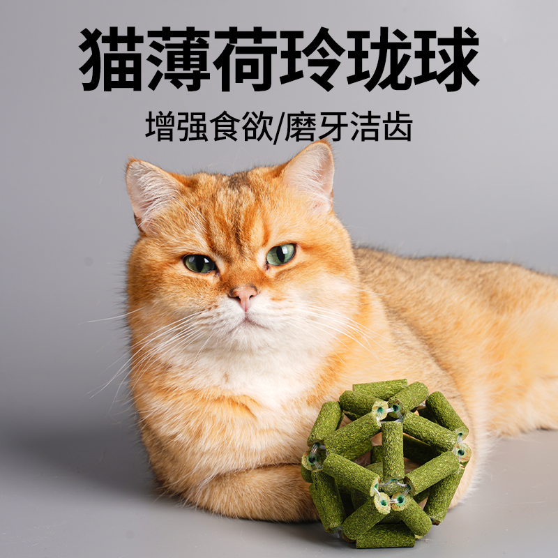 猫薄荷木天蓼逗猫棒猫玩具自嗨解闷猫草球薄荷球猫咪小猫猫磨牙棒