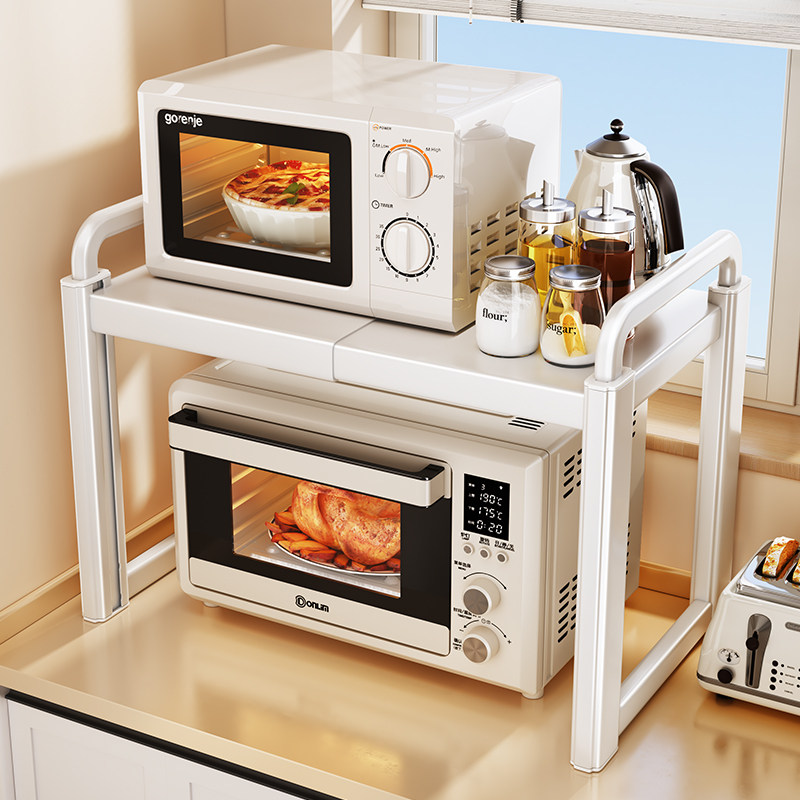 帅仕微波炉置物架厨房多功能电饭煲支架家用台面电器烤箱收纳架子