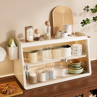 帅仕防尘杯架茶具置物架桌面杯子水杯咖啡杯餐桌置物架收纳盒