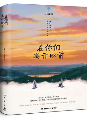 在你们离开以前 毕啸南著 一本治愈两代人的生命自度书 青春文学言情小说书籍畅销书排行榜 湖南文艺出版社