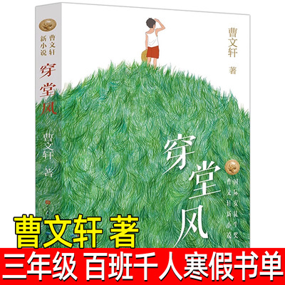 穿堂风正版曹文轩著小学三年级寒假书国际安徒生奖曹文轩新小说 儿童文学小学生课外阅读书籍 人民文学出版社天天出版社