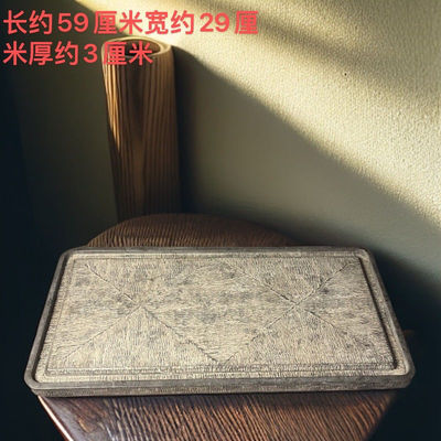 天然青石整石整雕素面长方简约石头茶盘干泡台拖盘中式装饰