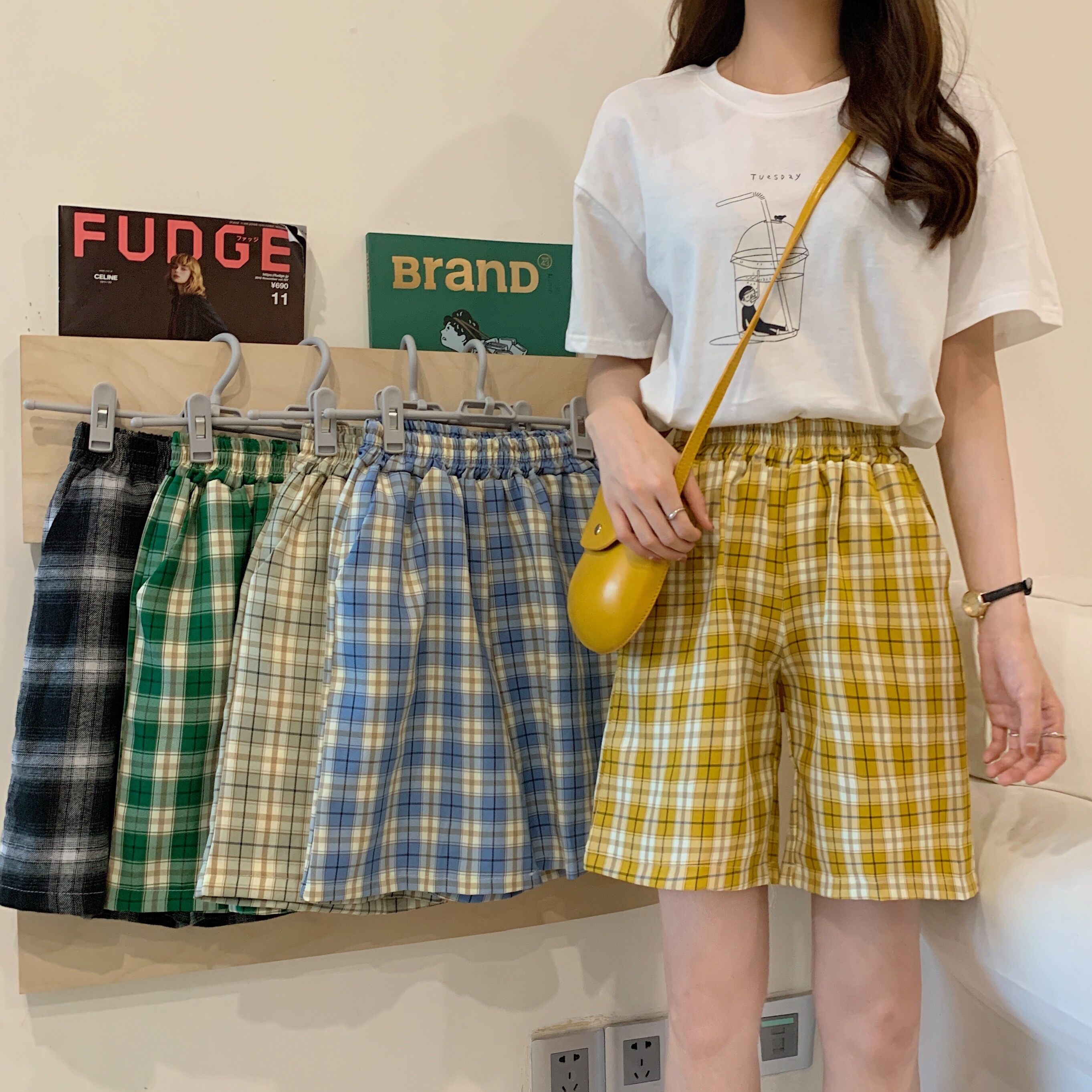 Real shot of new woven shorts for women