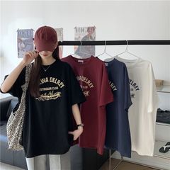 Real shot short sleeve T-shirt girl