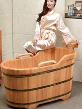 泡澡木桶成人全身沐浴桶家用美容院洗澡桶加厚实木浴缸泡澡盆