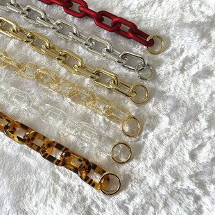 欧美范拍立得挂绳林北星亚克力包链小蜜蜂扩音器链条肩带裤链包链