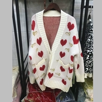Áo len nữ cổ tích nước ngoài 2019 mới mùa xuân đan áo len cardigan mùa xuân và áo khoác mùa thu retro gió đỏ - Cardigan áo len thổ cẩm