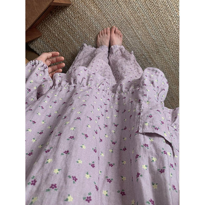 沐染家 甜美风亲肤棉纱长袖睡衣女2026春季新宽松休闲家居服套装