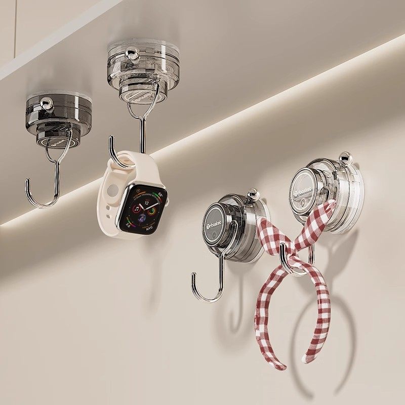 吸盘挂钩强力承重可旋转厨房浴室免打孔无痕粘钩门后壁挂毛巾挂钩