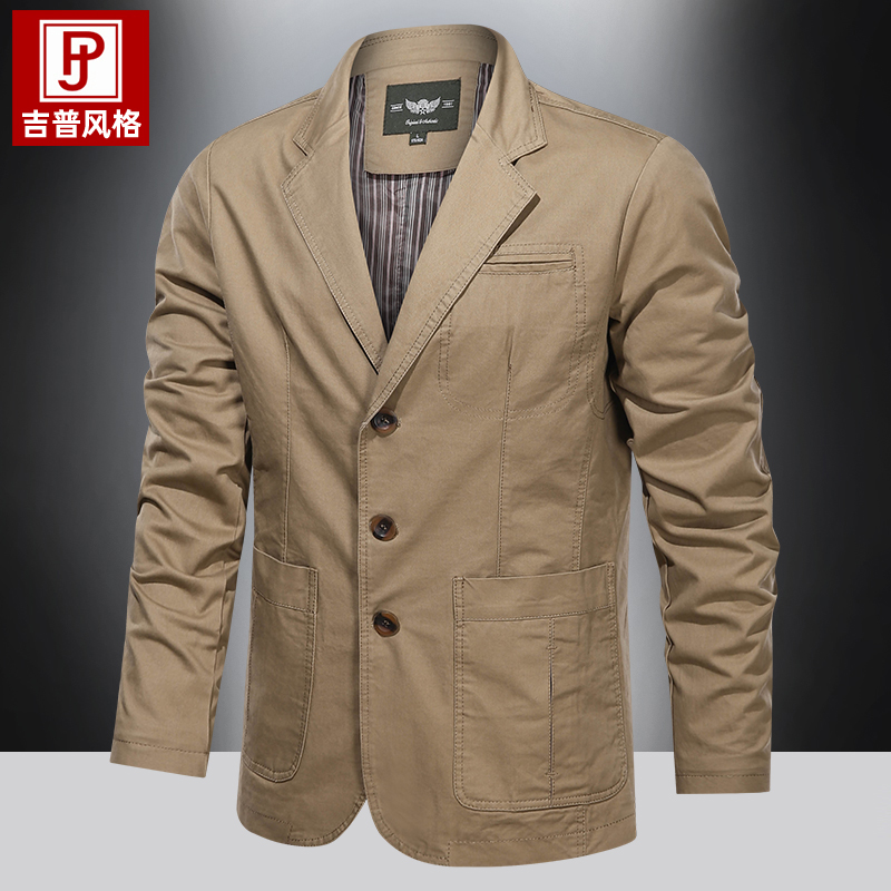 2025春季新款纯棉复古西装外套