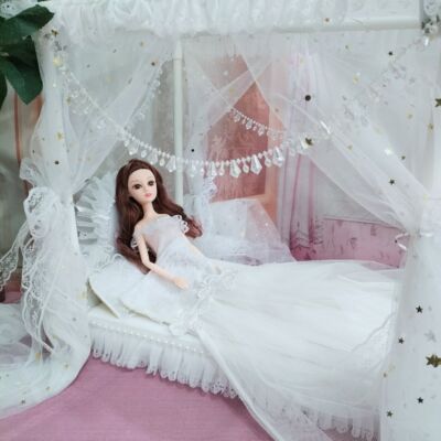 32厘米公主床6分娃配件女孩礼物过家家玩具家具适用叶罗丽棉花娃