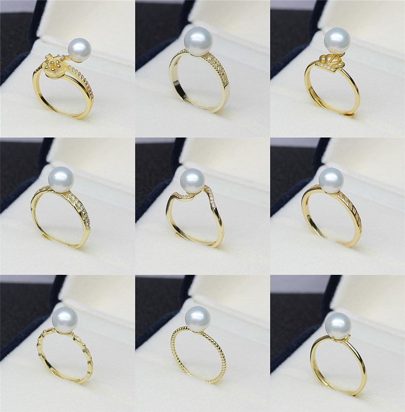 精诚纯银珍珠空托diy玛瑙s925