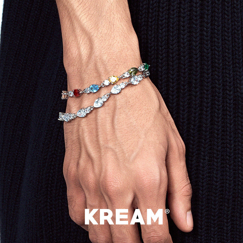 KREAM异形彩钻网球手链男嘻哈女