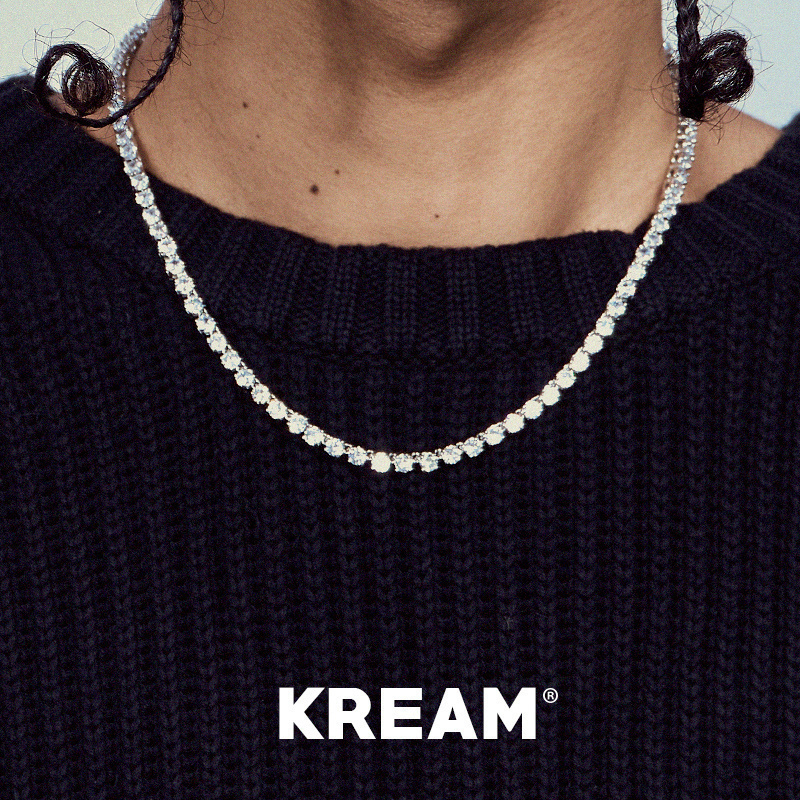 KREAM tennis基础款百搭网球项链男嘻哈女同款锁骨毛衣链-封面