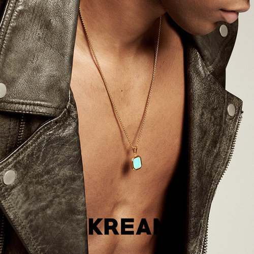 KREAM 钛钢 贝壳绿松元素项链男嘻哈女同款欧美潮流 necklace