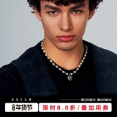 KREAM 贝珠彩钻爱心项链男嘻哈女潮流百搭欧美饰品