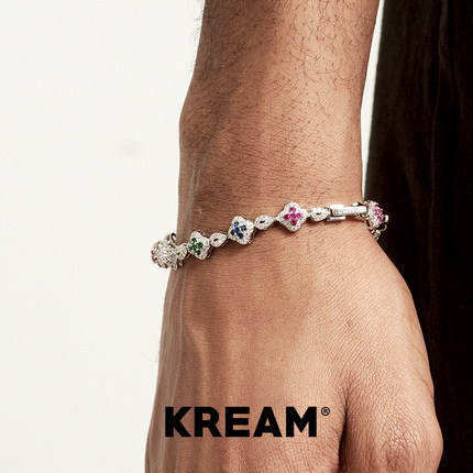KREAM 彩色锆石手链男嘻哈女欧美潮流小众高级感