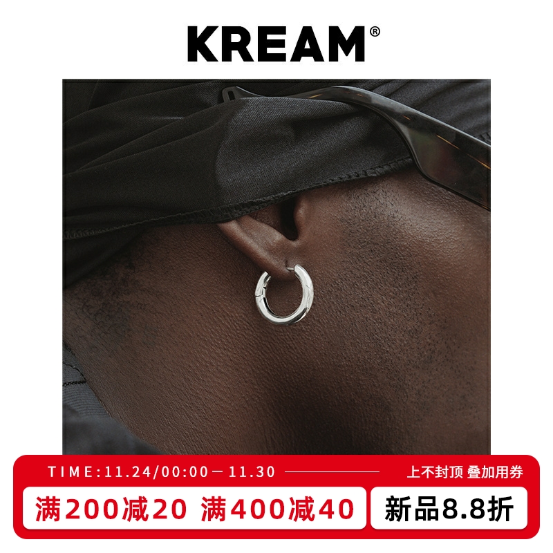 kreamglossy嘻哈风同款光面耳圈