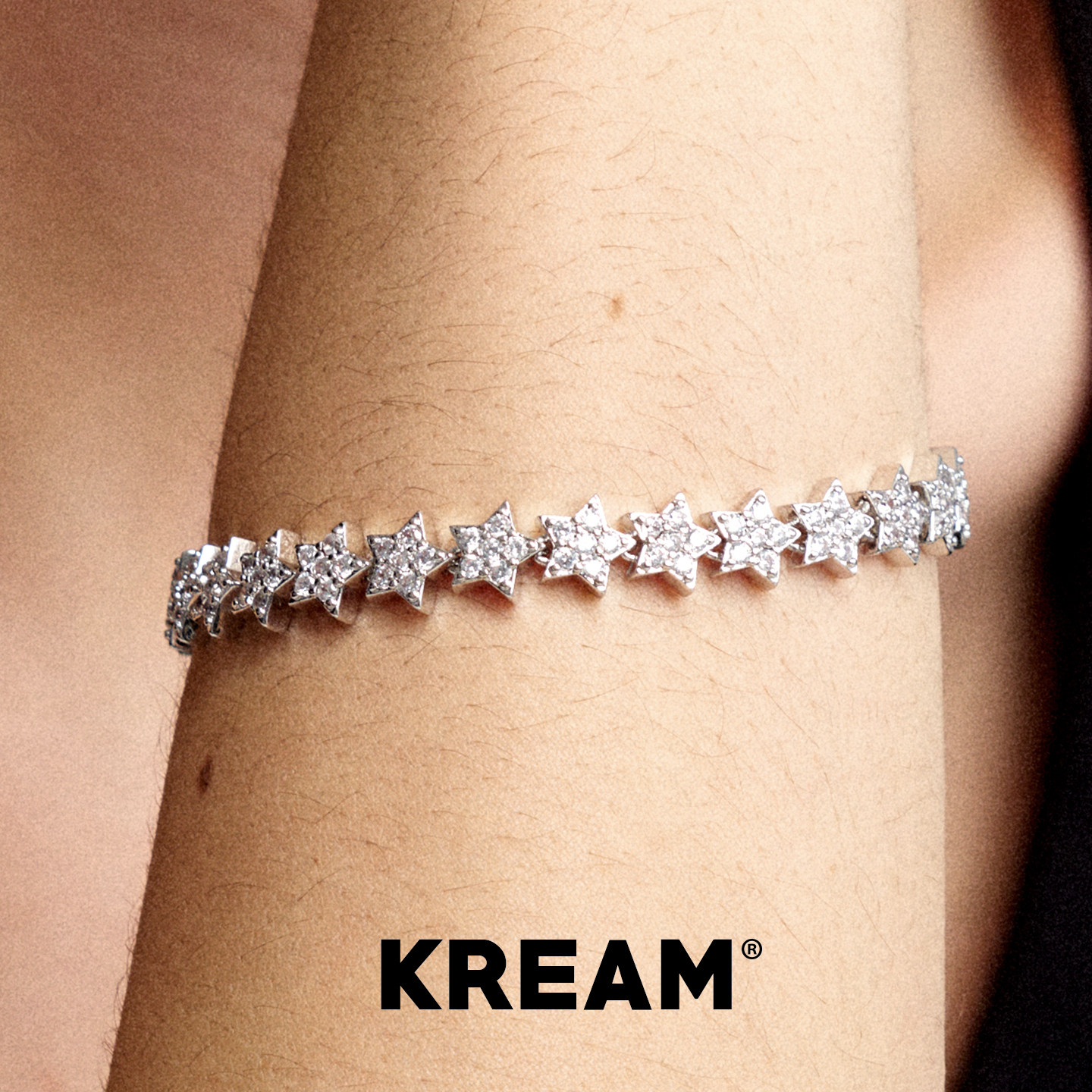 KREAM 满钻五角星星手链男嘻哈女欧美潮流情侣手镯百搭礼物