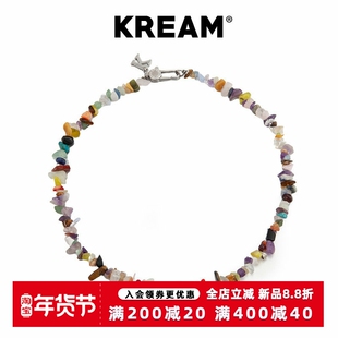 KREAM 原创 天然石 月光石/橄榄石/黑玛瑙 项链男嘻哈女同款