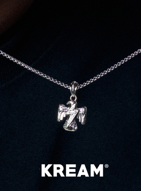 KREAM 925银 做旧闪电雷鸟吊坠男项链女欧美潮流嘻哈锁骨毛衣链