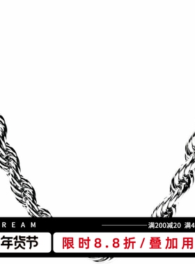 90s vintage gold short chain 金色麻花链银色锁骨项链 男女