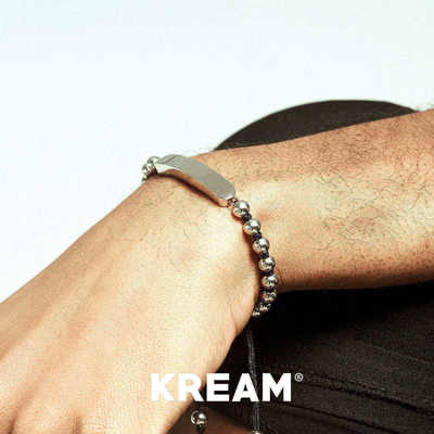 KREAM  简约钛钢光牌圆珠手链男女同款抽绳手环情侣 bracelet