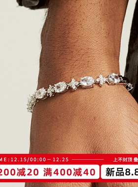 KREAM 椭圆满钻网球手链男嘻哈女同款 ice bracelet