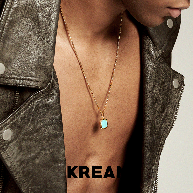 KREAM 钛钢 贝壳绿松元素项链男嘻哈女同款欧美潮流 necklace