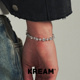 KREAM 超闪四芒星满钻锆石手链男嘻哈潮流