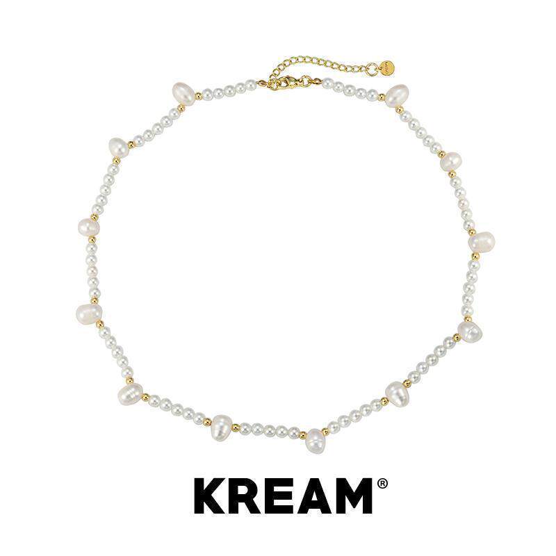 KREAM 珍珠项链男女同款欧美潮流高级感贝珠锁骨链时尚礼物图片