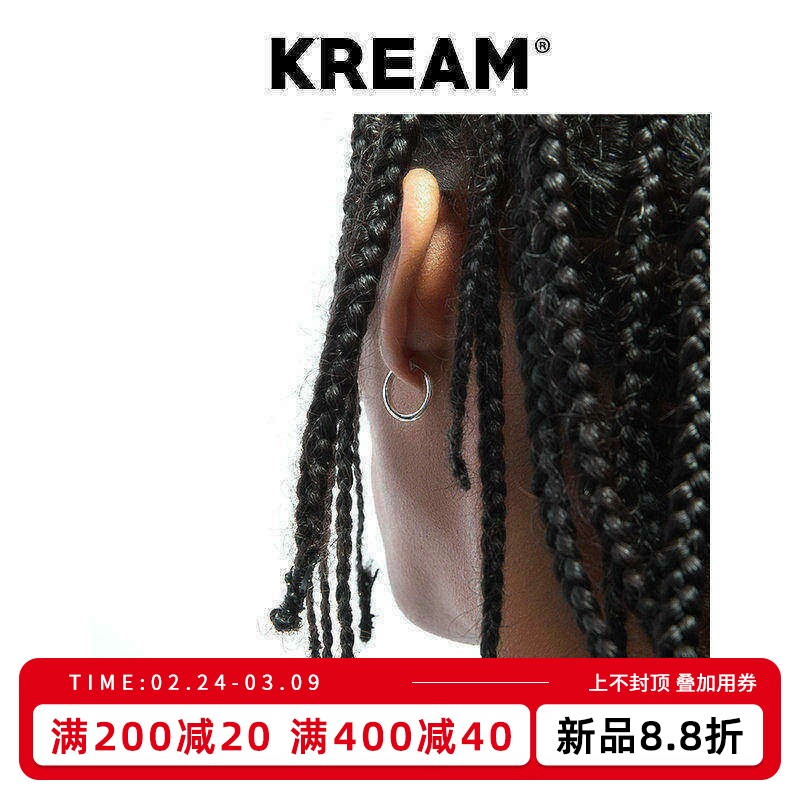 KREAM S925 纯银 无耳洞耳夹耳圈男嘻哈女同款耳饰耳钉
