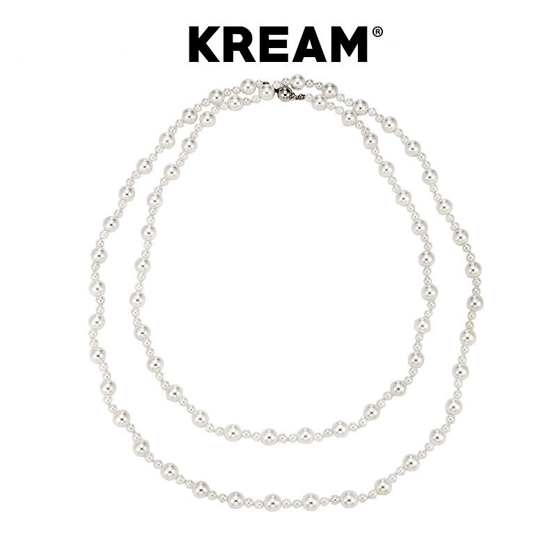 KREAM加长贝珠珍珠项链男女图片