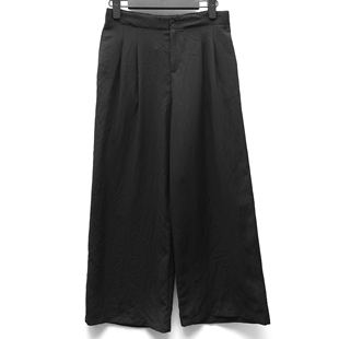 休闲九分裤 圣迪品牌折扣 阔腿薄款 女夏季 黑色基本款