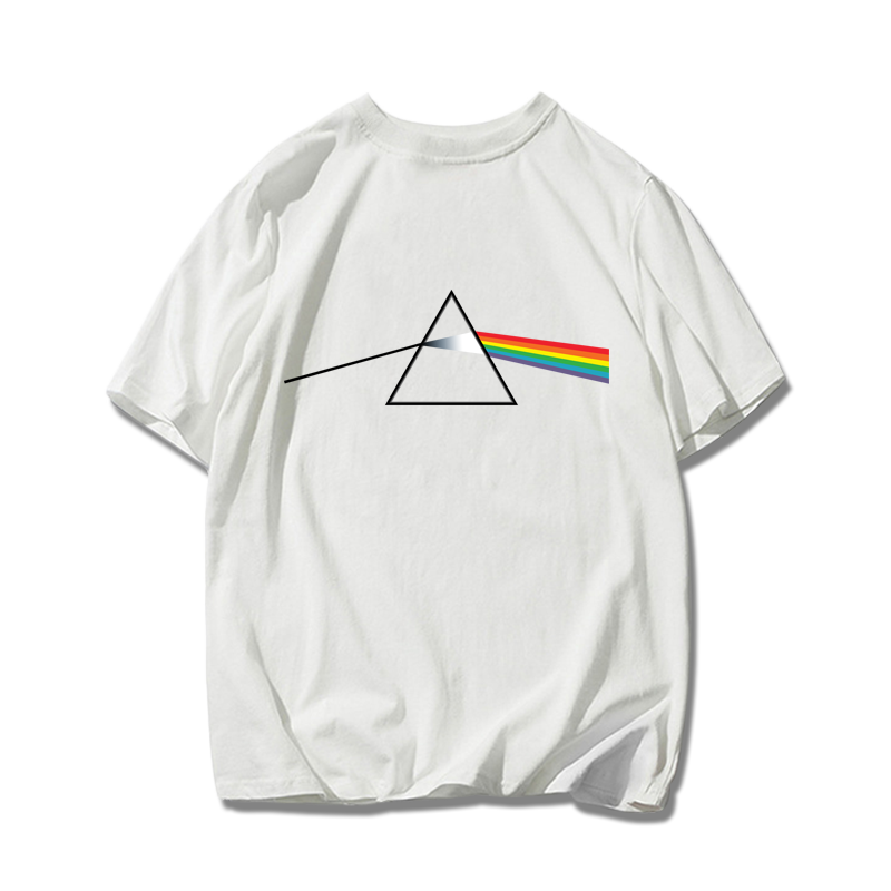欧美摇滚乐队平克弗洛伊德纯棉T恤衫PinkFloyd月之暗面潮短袖t恤