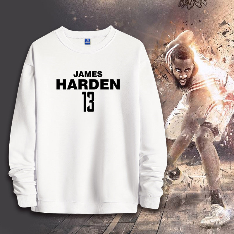 harden詹姆斯哈登运动卫衣男秋冬长袖保暖宽松透气圆领套头外套男