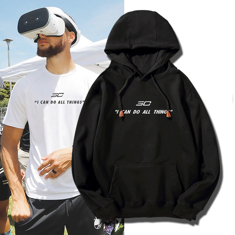 金州勇士队保暖套头卫衣库里同款