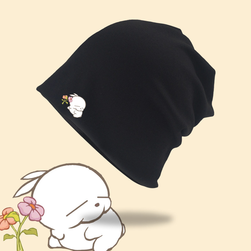 新款动漫周边流氓兔时尚堆堆帽情侣贱兔可爱ins超火毛巾帽包头帽