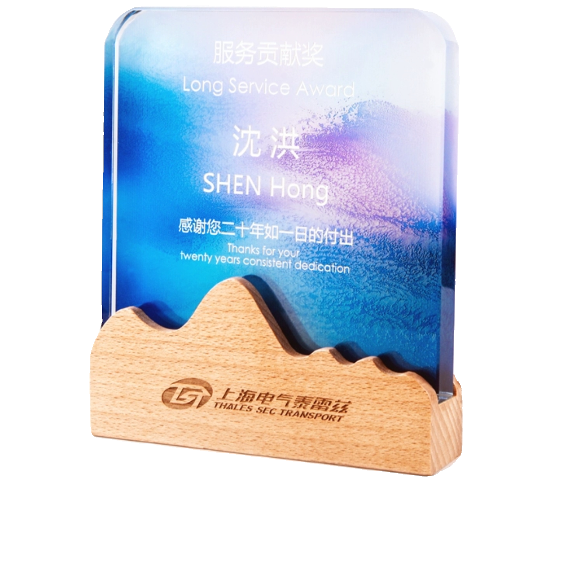 江南良辰奖杯免费刻字实木新品