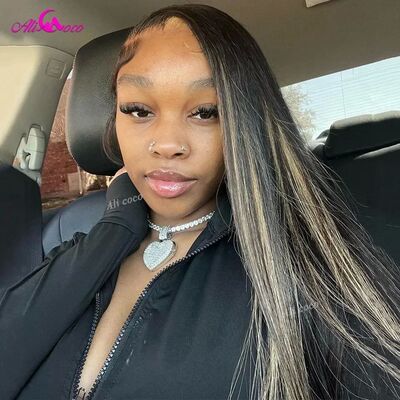 Ali Coco 13x4 13x6 Lace Front Wig Hanging Ear Hair Blonde Co